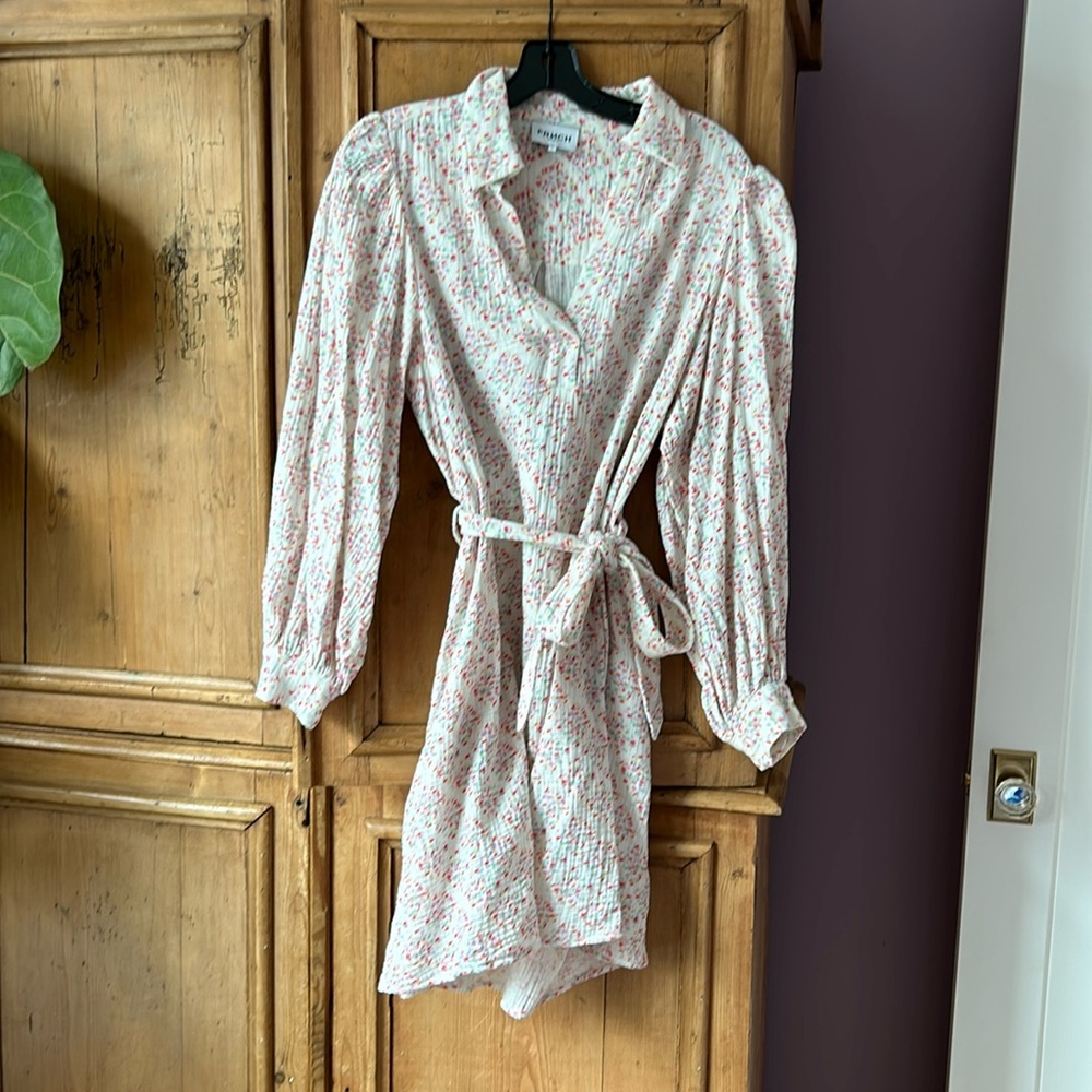 Super cute Frnch cotton short dress, perfect for Spring and Summer sz L